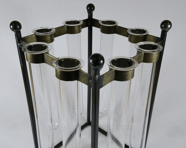 Quirky Industrial Style 8 Stem Test Tube Vase