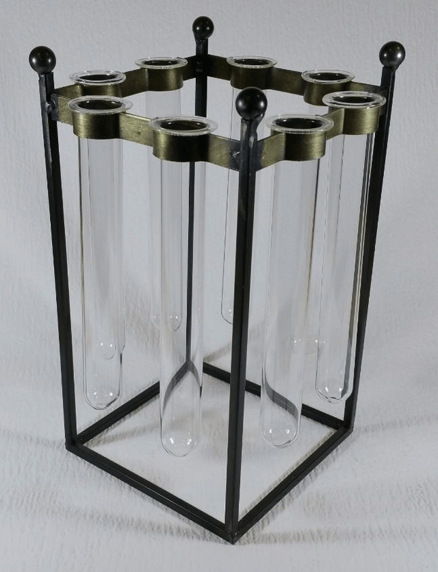 Quirky Industrial Style 8 Stem Test Tube Vase