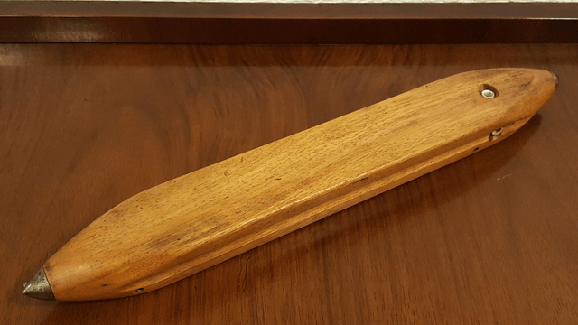 Vintage Cotton Weaving Shuttle - Wooden Flying Shuttle From A Lancashire Mill
